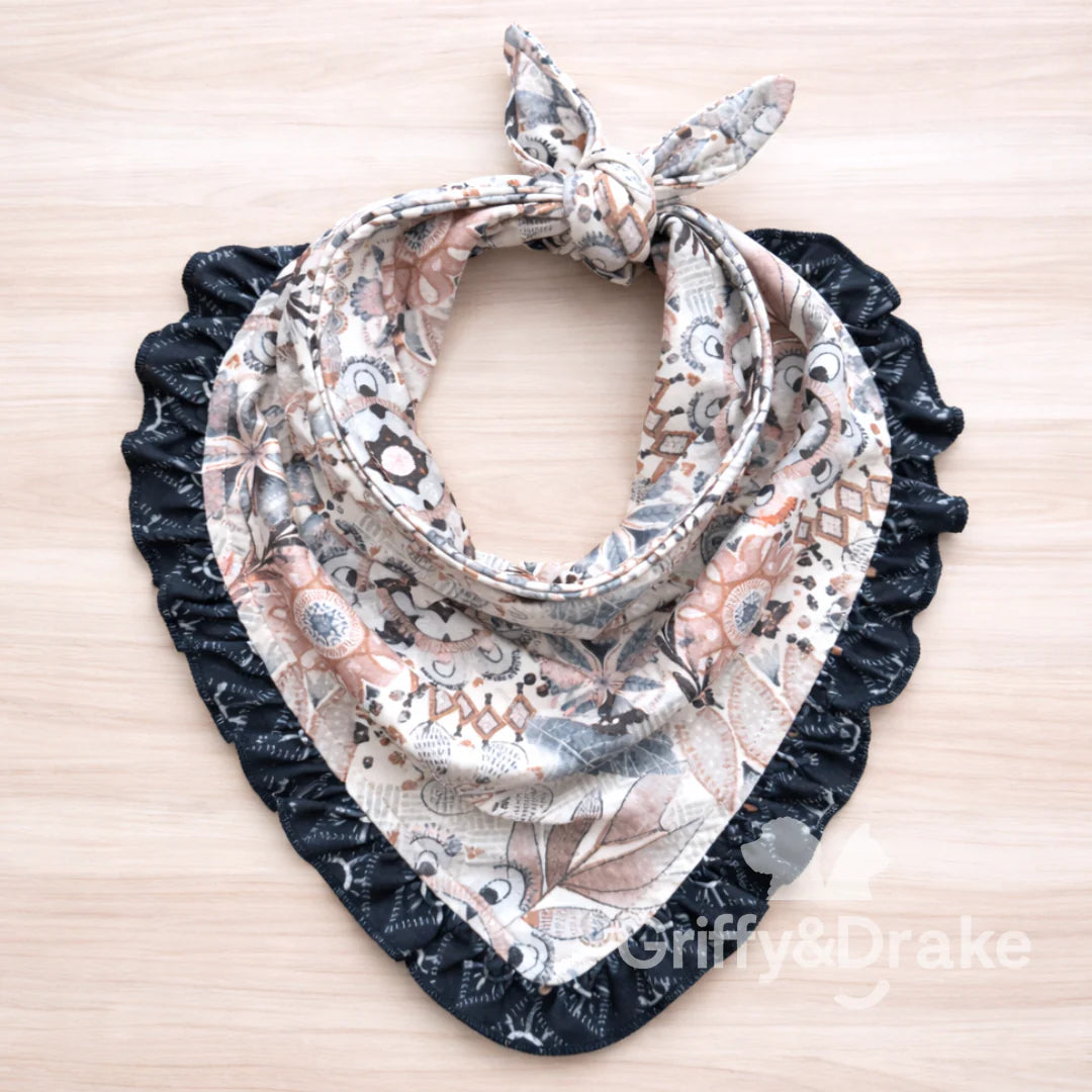 Sandstone Bloom Ruffle Bandana